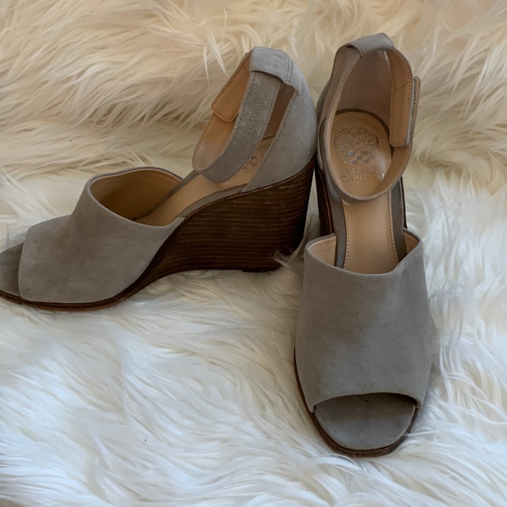 Vince Camuto wedge sandals with ankle strap